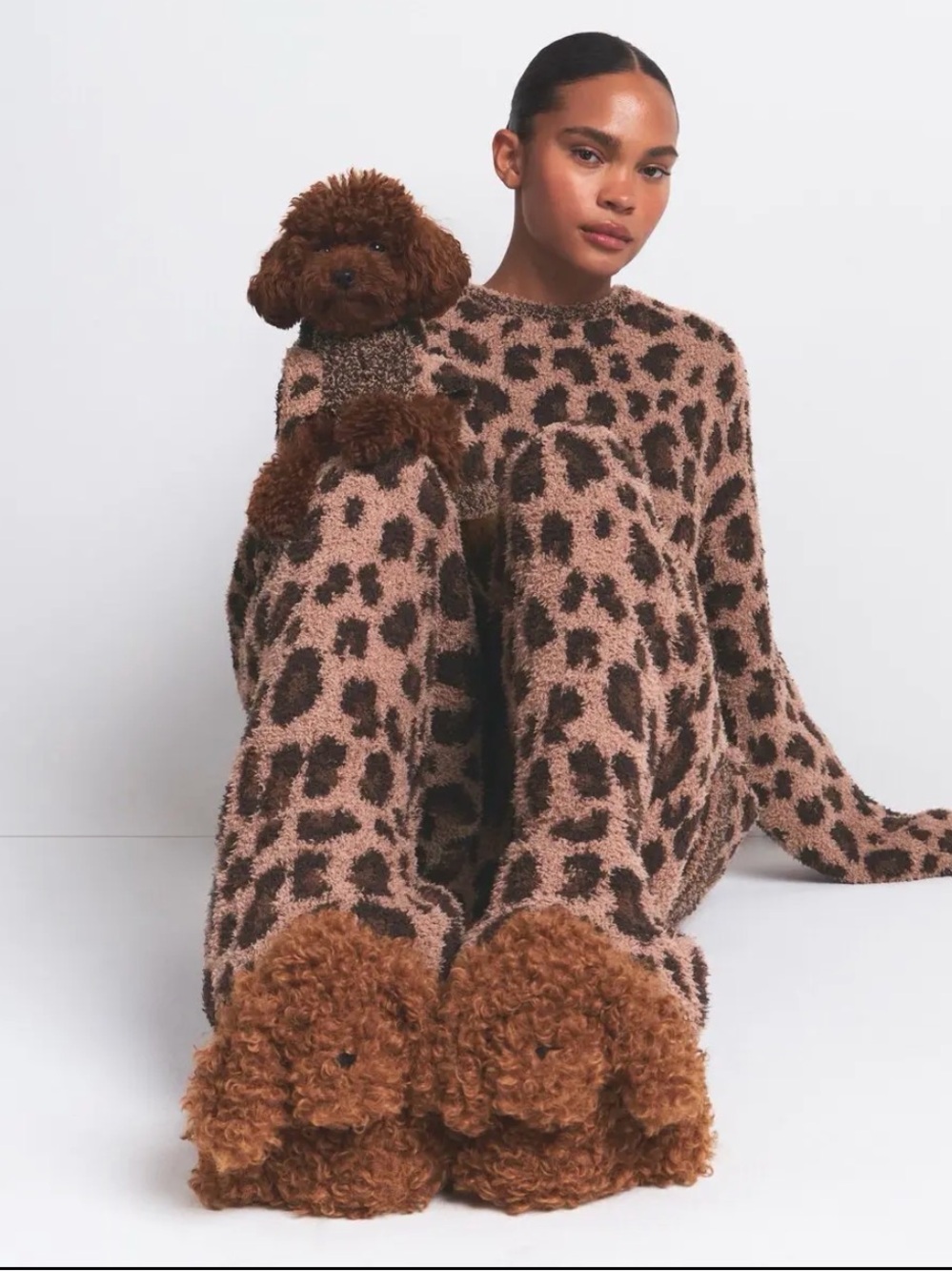 SKIMS Faux Fur Dog Slipper Size 40 US 9.5